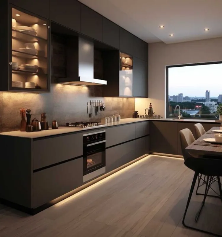L-Shaped Modern Kitchen