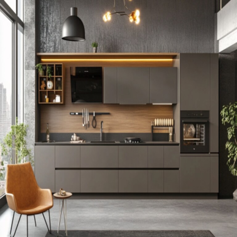 Straight Modern Kitchen